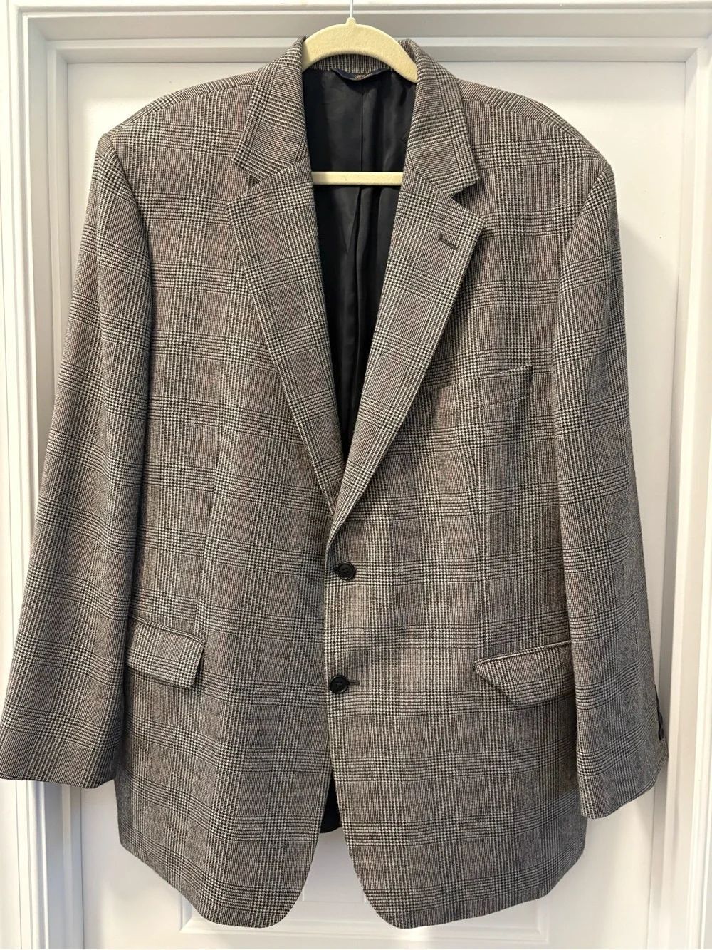 Brooks Brothers 346 Gray Plaid Sport Coat Size 48R